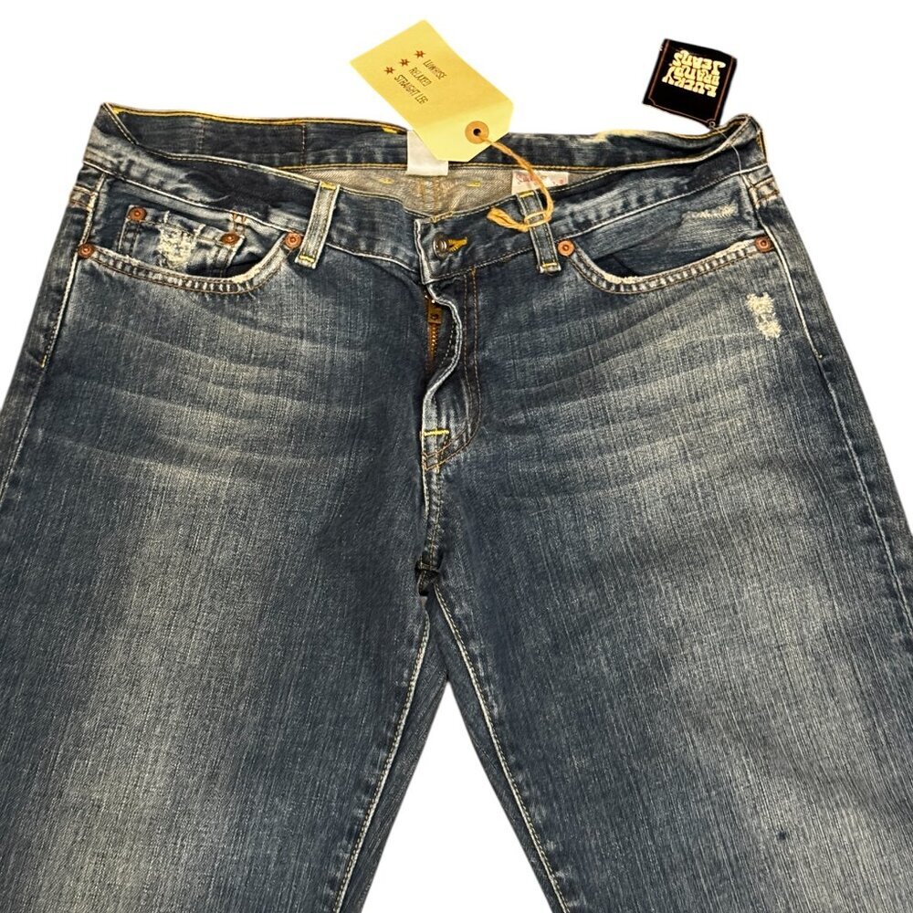 Lucky Brand NWT Boyfriend Jeans Size 10 30 Distressed Medium Wash Denim - Picture 3 of 5